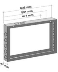 Controtelaio per scarico sdoppiato 471mm 3000