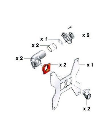 Kit sdoppiatore per tubi con staffa 35mm