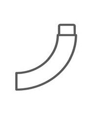 Curva 90° alluminio