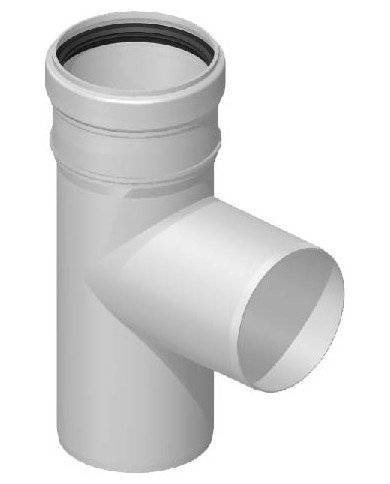 Raccordo a Tee 87° condensazione monoparete PP