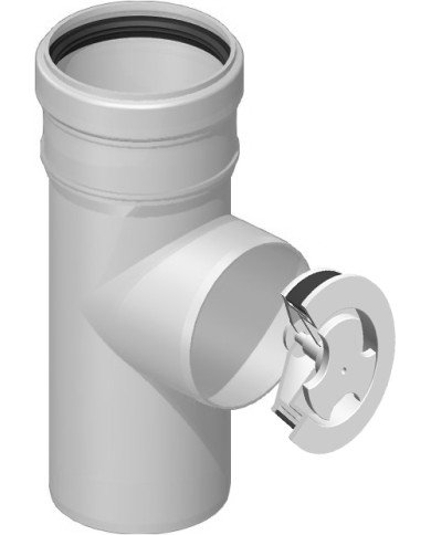 Tee con Ispezione condensazione monoparete PP