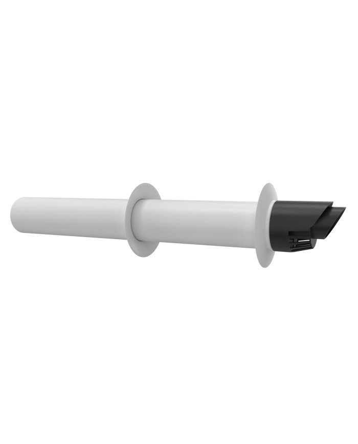 Prolunga coassiale pp/pp 60/100 scarico bco e due rosoni