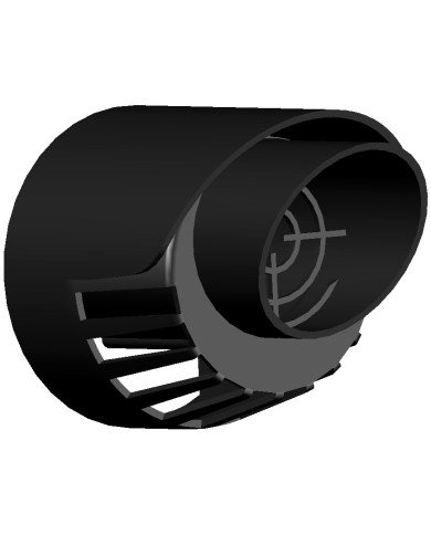 Terminale coassiale pp/pvc nera 60/100