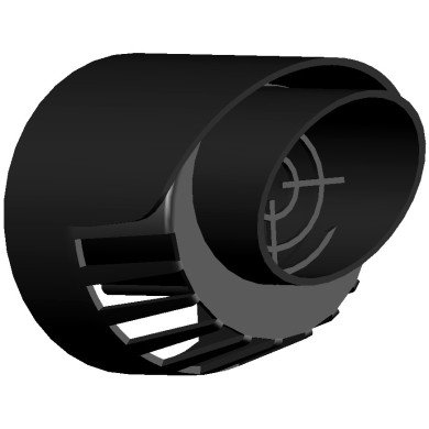 Terminale coassiale pp/pvc nera 60/100