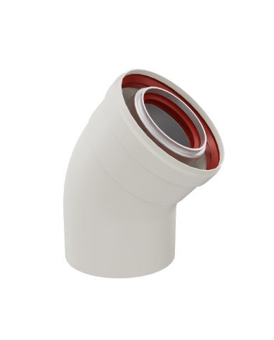 Curva coassiale Metallo/Alluminio x scaldabagni