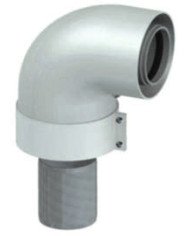 Curva coassiale 45° 60-100 Alluminio