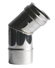 Curva 45° inox 304 Monoparete