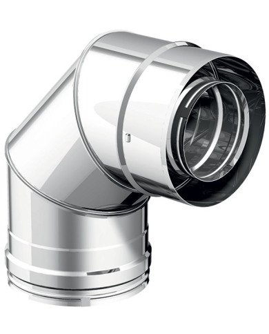 Curva doppia parete 90° inox 316