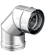 Curva doppia parete 90° inox 316