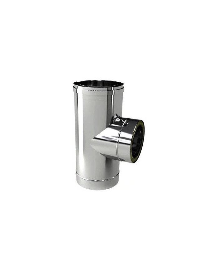 Raccordo -T- 90° inox doppiaparete inox 316