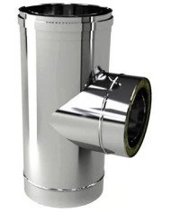Raccordo -T- 90° inox doppiaparete inox 316