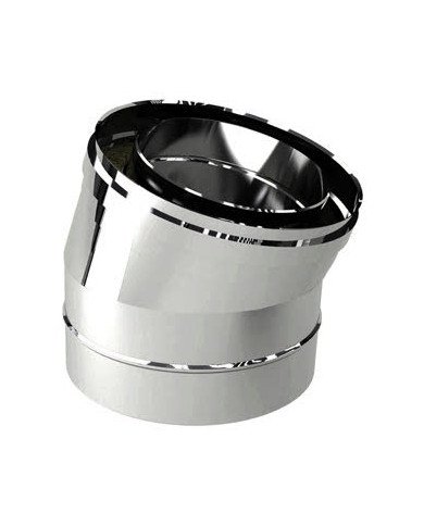 Curva doppia parete 30° inox 316