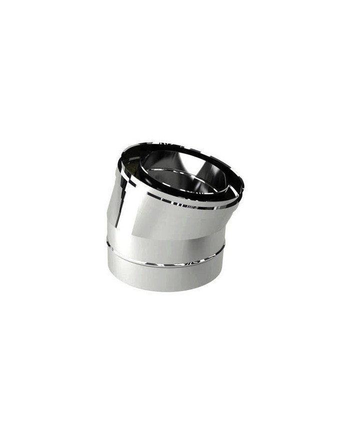 Curva doppia parete 30° inox 316