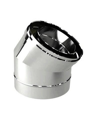 Curva doppia parete 45° inox 316