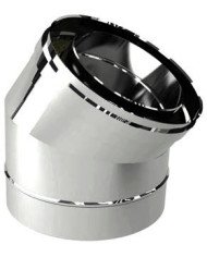 Curva doppia parete 45° inox 316
