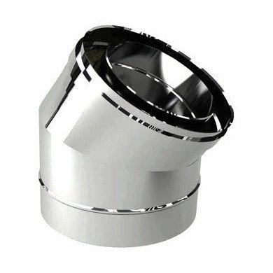 Curva doppia parete 45° inox 316