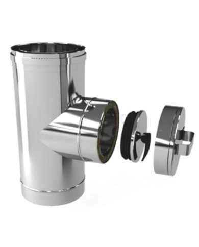 Modulo Ispezione a Tee inox 316 Doppia parete