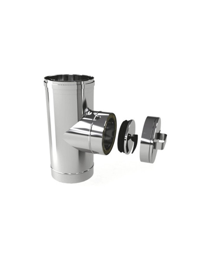 Modulo Ispezione a Tee inox 316 Doppia parete