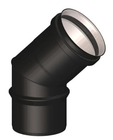 Curva 45° MF nera inox 316