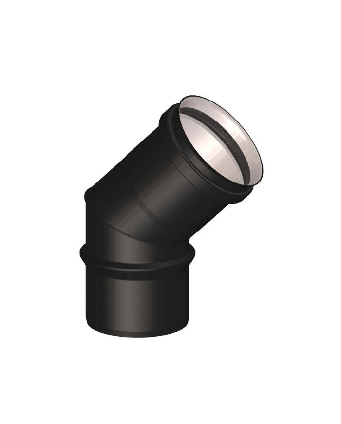Curva 45° MF nera inox 316