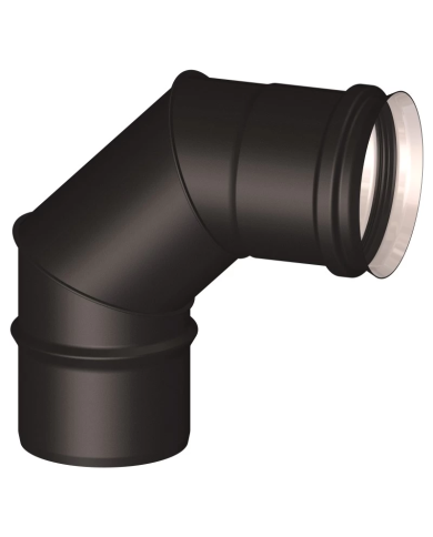 Curva 90° MF nera inox 316