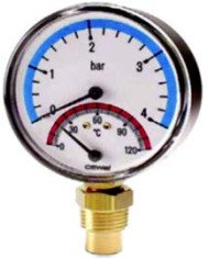 Termometro bar 0-4 120° attacco radiale DN80