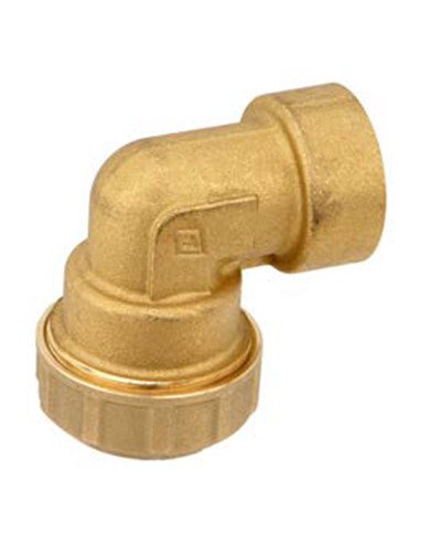 Gomito Femmina Ottone tubo polietilene