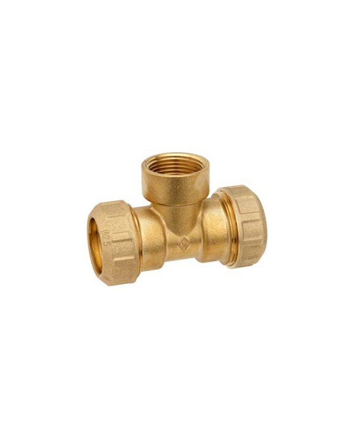 Tee Femmina ottone raccordo polietilene