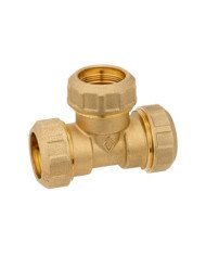 Tee Intermedio Ottone tubo polietilene