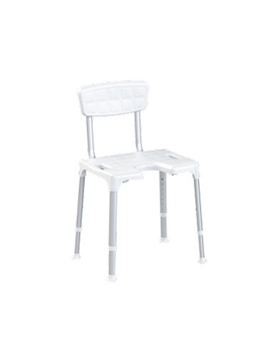 Sedia da doccia con schienale portata Kg150