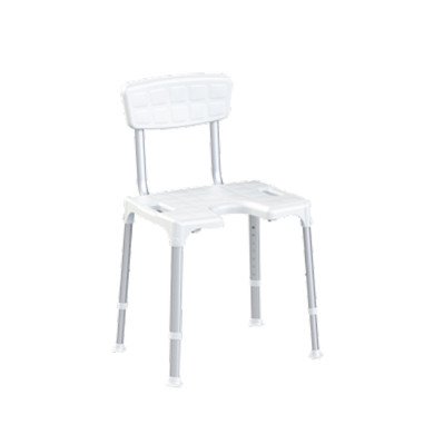 Sedia da doccia con schienale portata Kg150