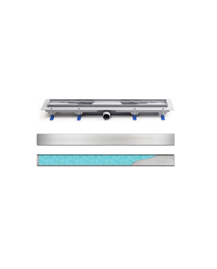 Scarico filopavimento griglia inox e piastrellabile