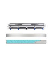Scarico filopavimento griglia inox e piastrellabile