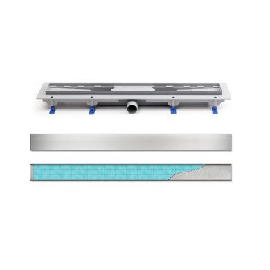 Scarico filopavimento griglia inox e piastrellabile