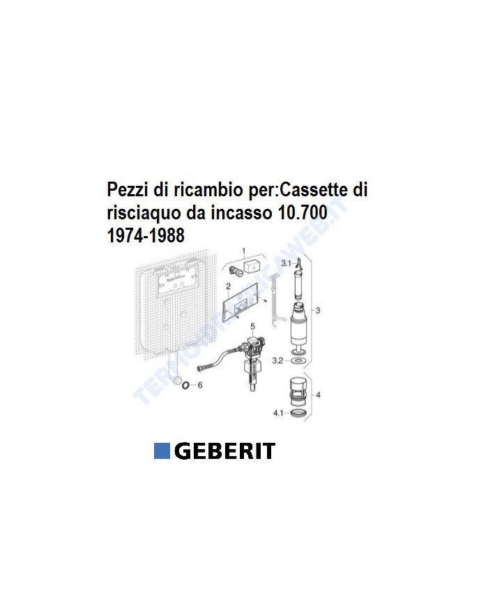 Ricambi per cassetta incasso 10.700 Geberit