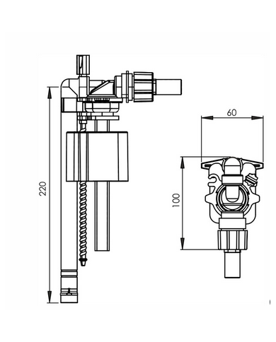 Rubinetto galleggiante Magnetico universale