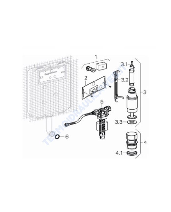 Ricambi per cassetta incasso 10.700 Geberit