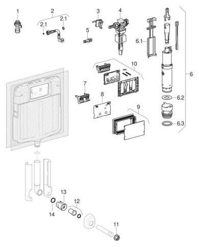 Ricambi Unica (2003-2010) 109.760.00.1 Geberit