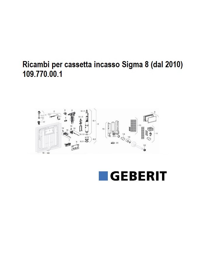 Ricambi SIGMA8 (2010) 109.770.00.1 Geberit