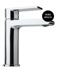 Miscelatore Lavabo Atlantic Argo Nero Opaco con piletta da 1"1/4