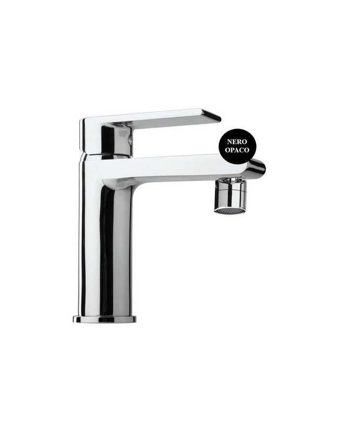 Miscelatore Bidet Atlantic Argo Nero Opaco con piletta da 1"1/4