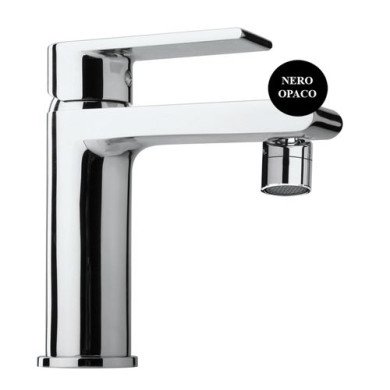 Miscelatore Bidet Atlantic Argo Nero Opaco con piletta da 1"1/4