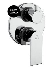Miscelatore incasso doccia con deviatore Atlantic Argo Nero Opaco