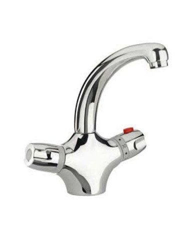 Miscelatore Lavabo Termostatico Chopper Argo cromo con piletta da 1"1/4