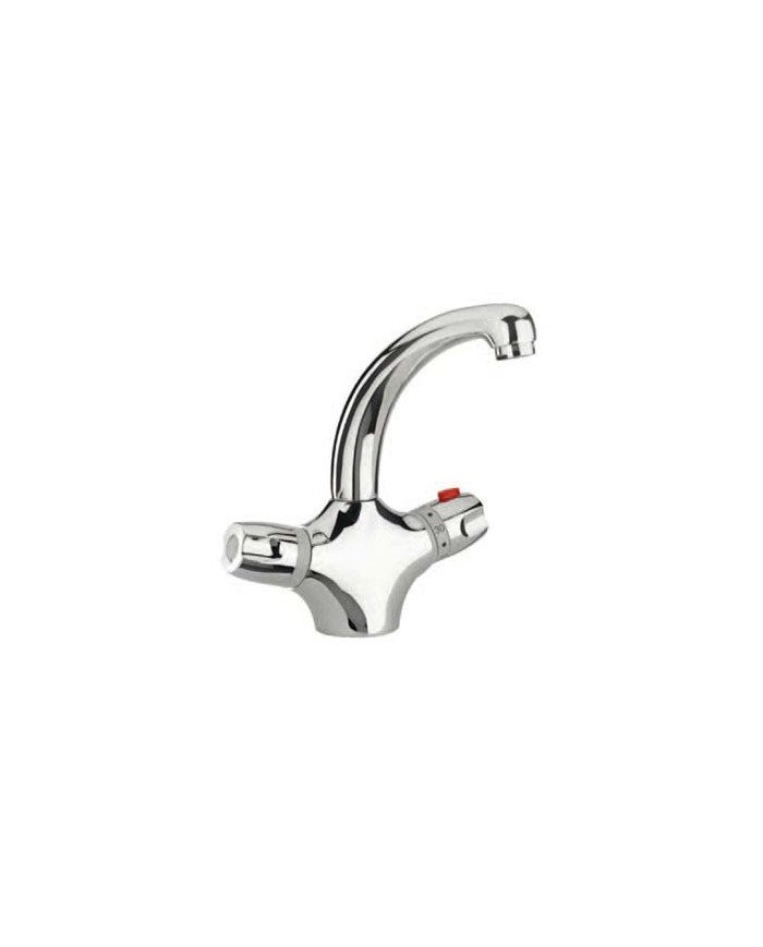Miscelatore Lavabo Termostatico Chopper Argo cromo con piletta da 1"1/4
