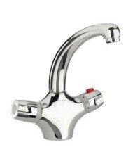 Miscelatore Lavabo Termostatico Chopper Argo cromo con piletta da 1"1/4