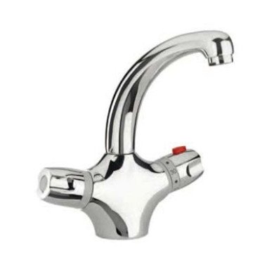 Miscelatore Lavabo Termostatico Chopper Argo cromo con piletta da 1"1/4