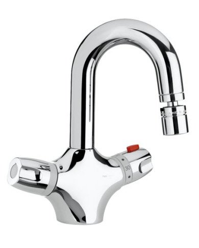 Miscelatore Bidet Termostatico Chopper Argo cromo con piletta da 1"1/4