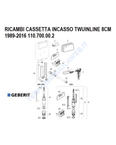 Ricambi Twuinline 110.700.00.2 Geberit anno 1989-2016