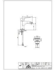 Miscelatore Bidet Lime Paffoni cromo con scarico automatico da 1"1/4
